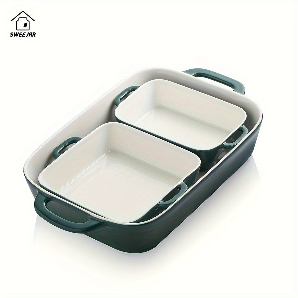 Sweejar Ceramic Bakeware Rectangular Dish 12.8x8.9 Inches