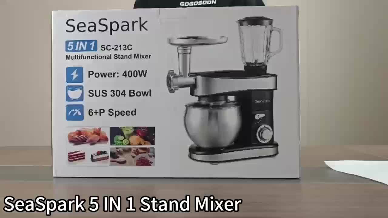 Six In One Electric Vertical Mixer 400W 6 Speeds Pulse