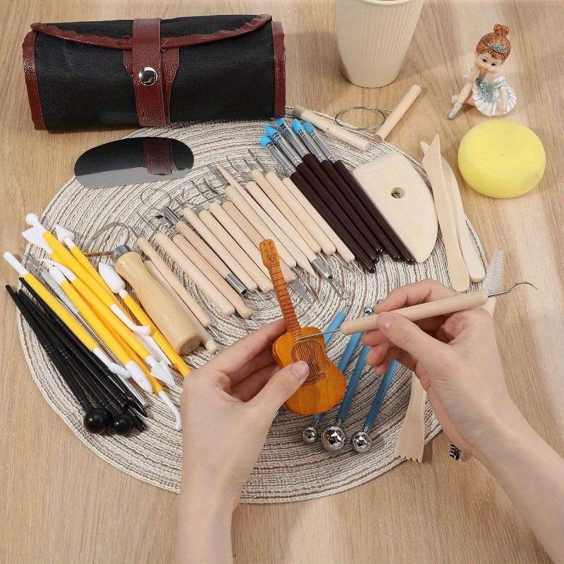48 Piece Professional Clay Sculpting Tools Set With Case