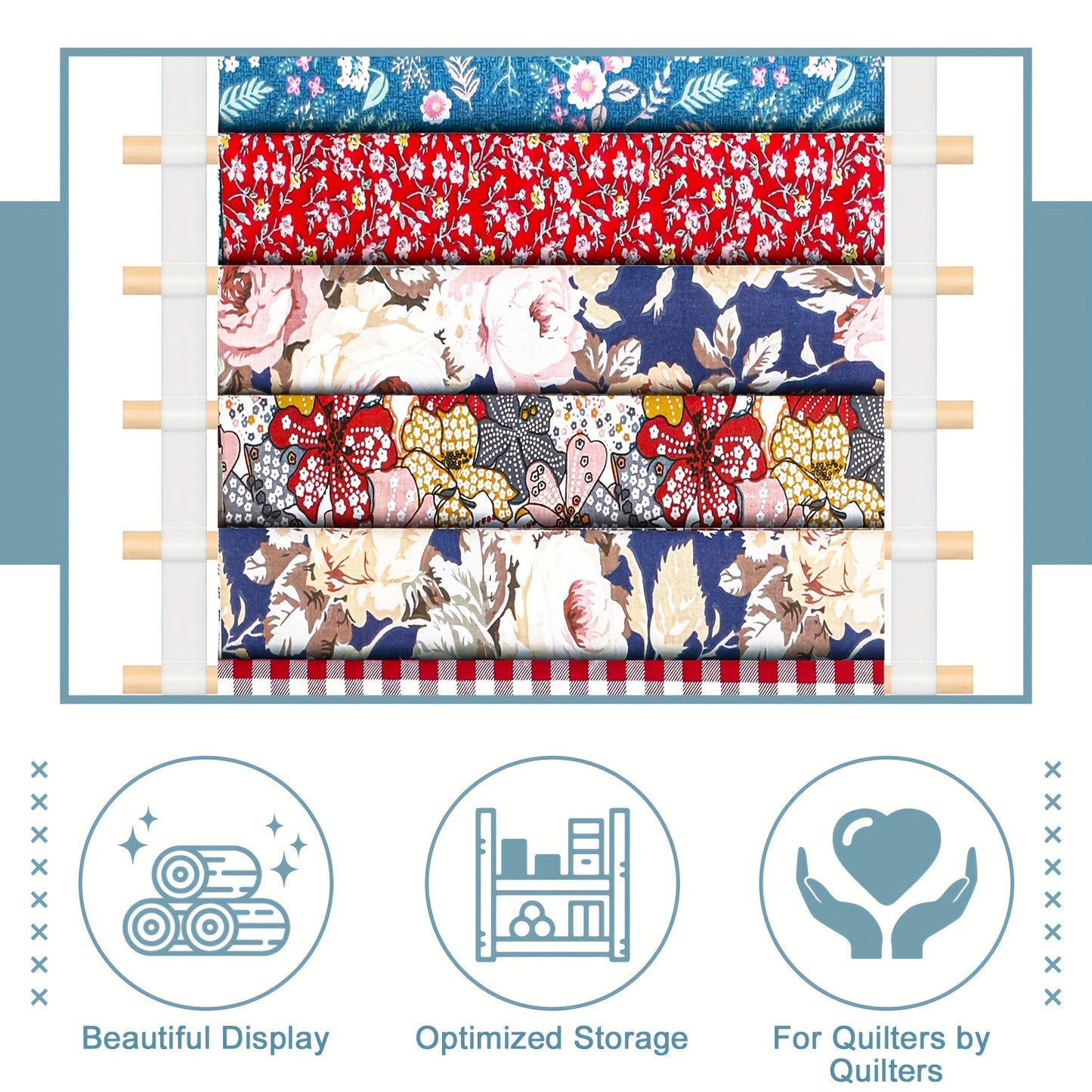 White 20-Shelf Hanging Organizer for Sewing Quilting