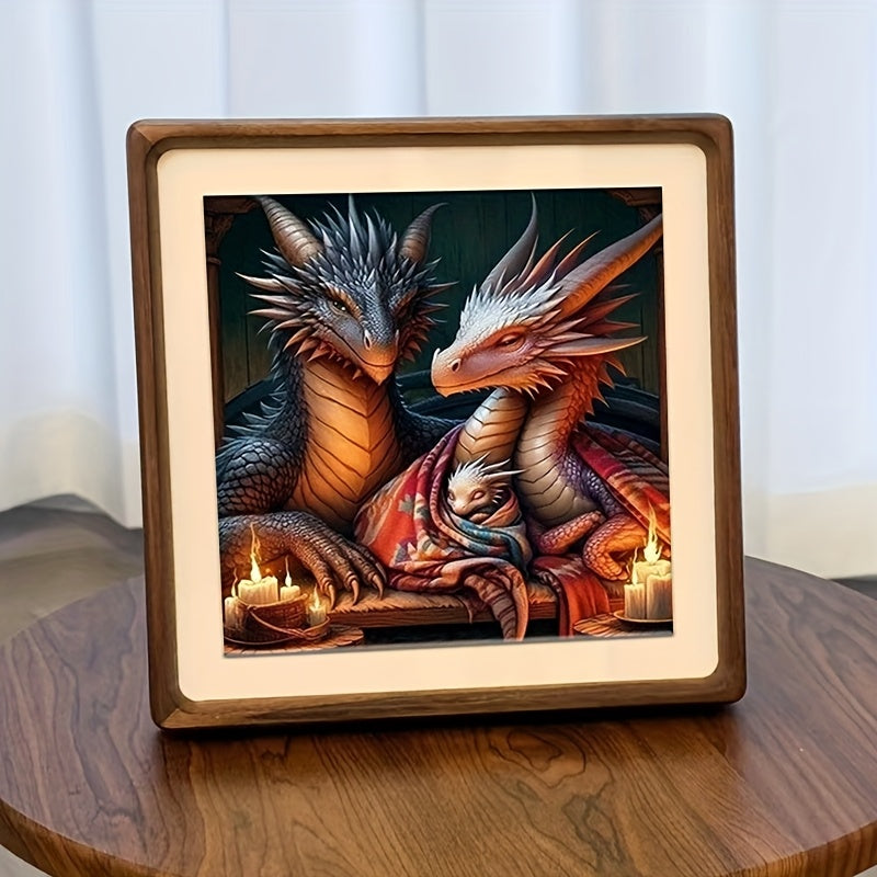 Diamond Art Painting Kit Dragon Family 5D Round Beginner