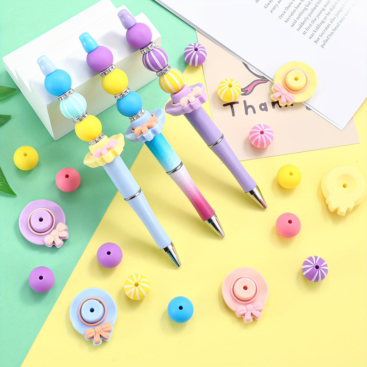 Silicone Beads 15mm 98Pcs Rondelle Spacer For DIY Jewelry