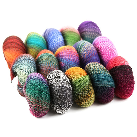 AB Gradient Wool Nylon Yarn 6pc 300g Self Stripe Crochet