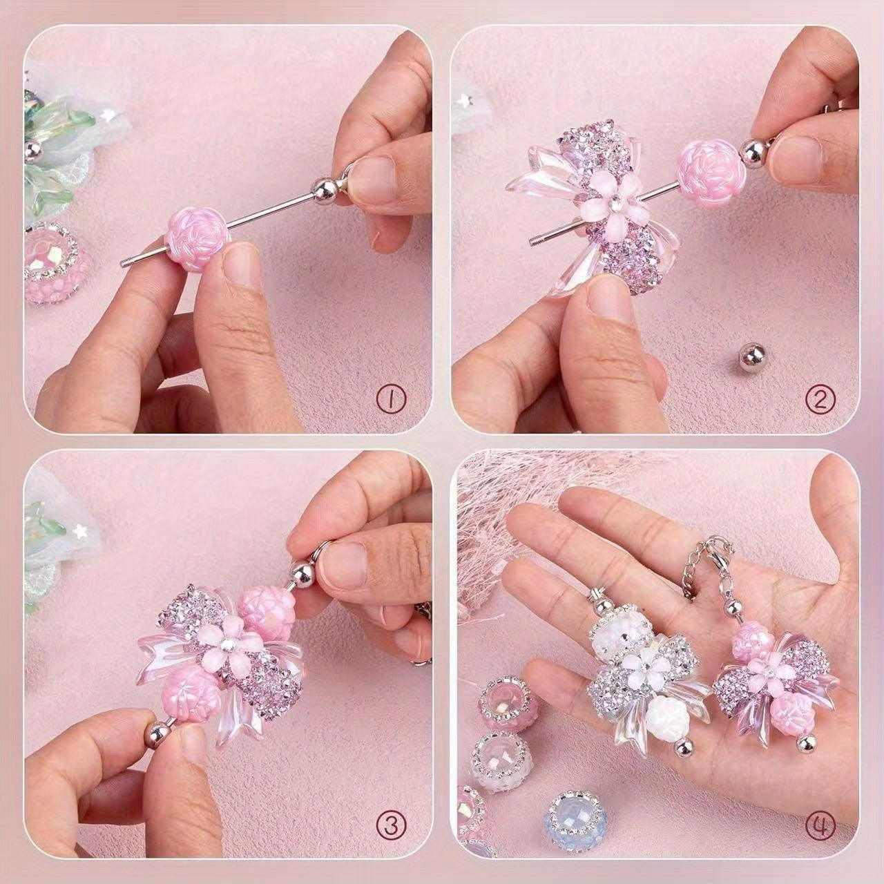 Stainless Steel Bead Chain Charms With Lobster Clasps DIY