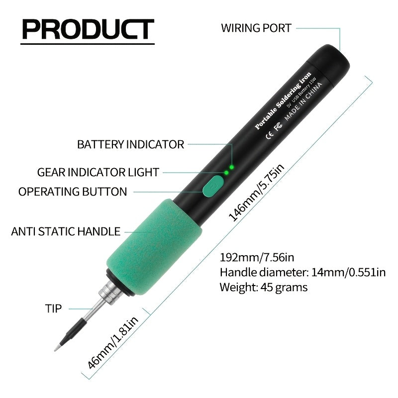 Mini USB Soldering Iron Kit With Adjustable Temperature