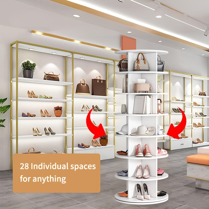 Rotating Shoe Rack Tower 5 Tier Spinning Organizer Entryway