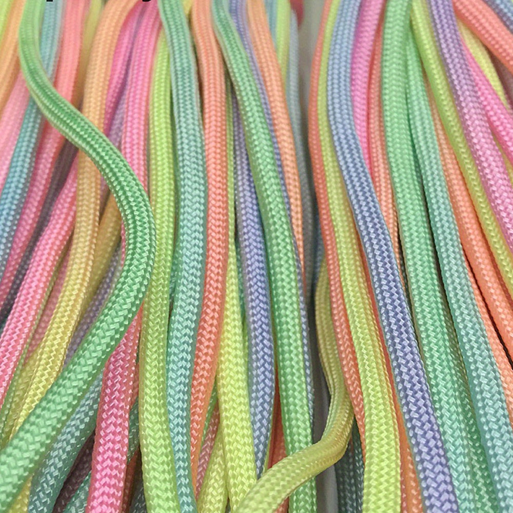 Fluorescent Rainbow Braided Rope 7 Core For DIY Macrame