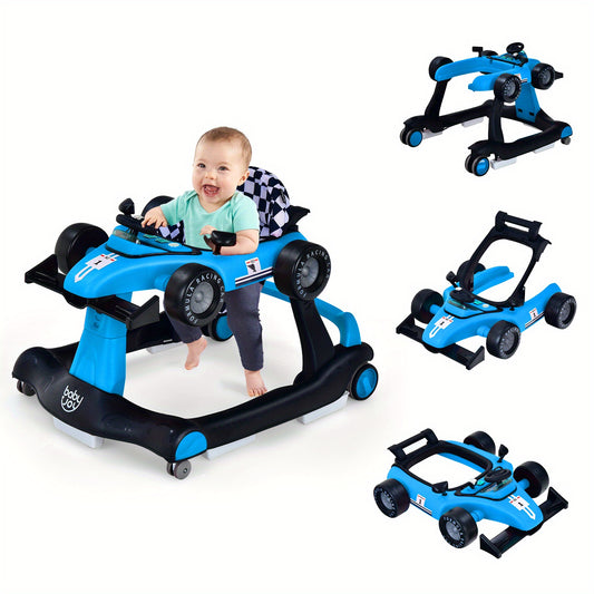 Costway 4 In 1 Baby Walker Foldable Push Walker Blue