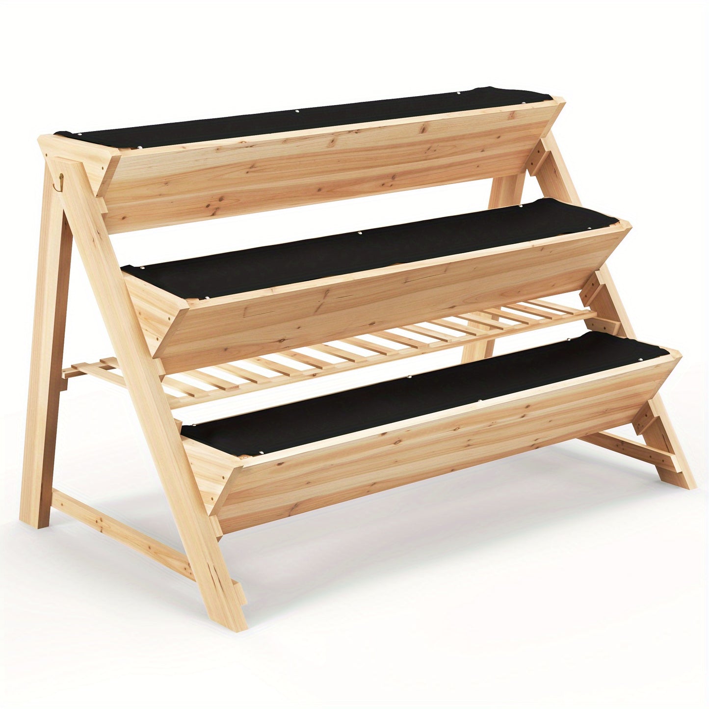 Multigot 3 Tier Raised Garden Bed With Storage Shelf Hooks