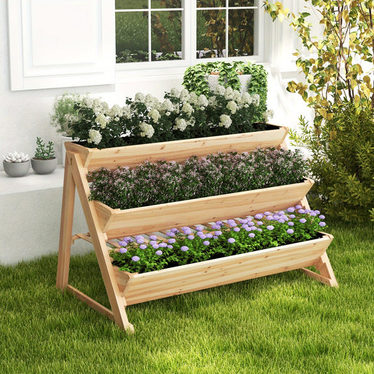 Multigot 3 Tier Raised Garden Bed With Storage Shelf Hooks