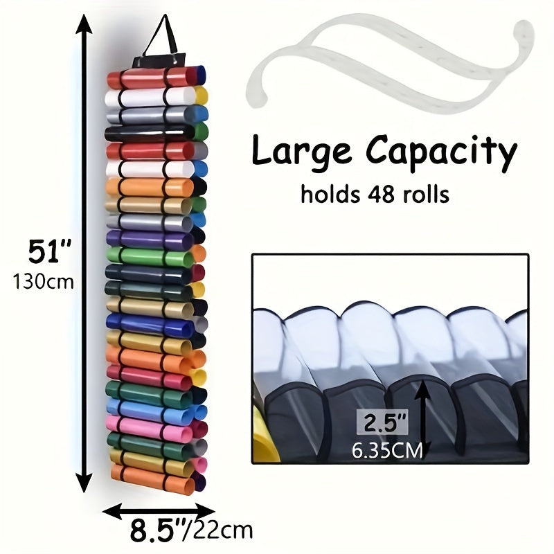 12/24/48 Compartment Wall-Mounted Vinyl Roll Storage Rack