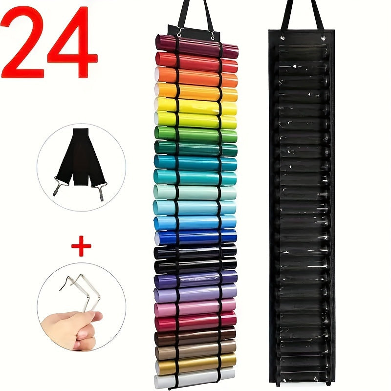 12/24/48 Compartment Wall-Mounted Vinyl Roll Storage Rack
