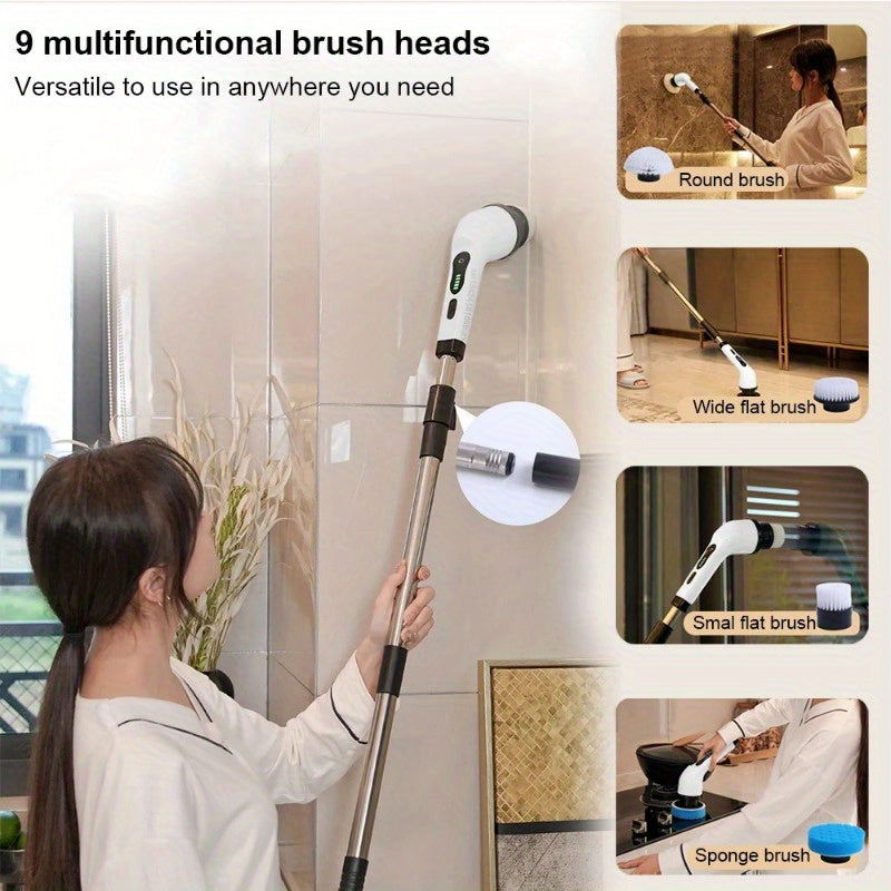 Electric Spin Scrubber Cleaning Brush For Home And Car