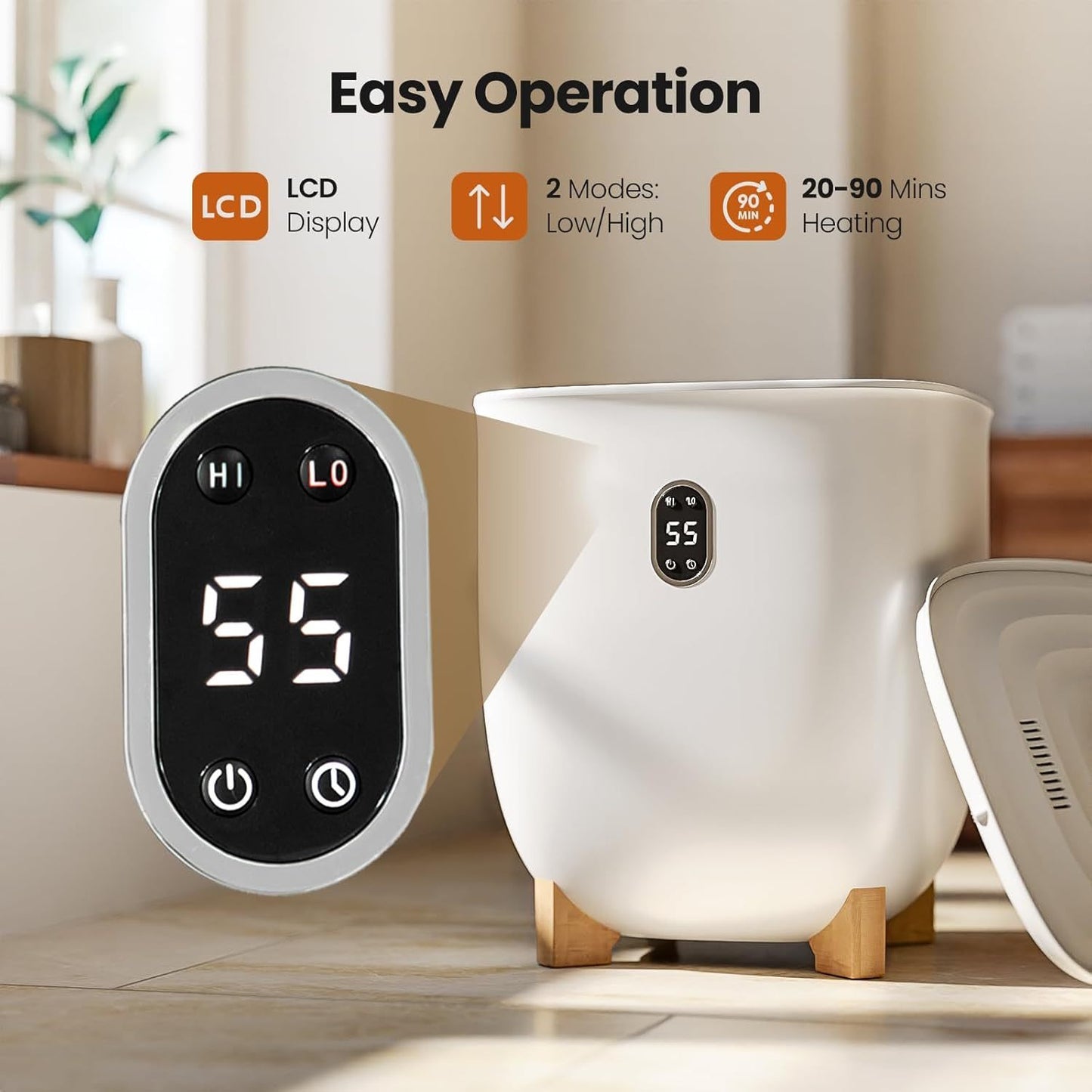 Aglucky 9.25gal Towel Warmer For Bathroom 2 Modes LCD