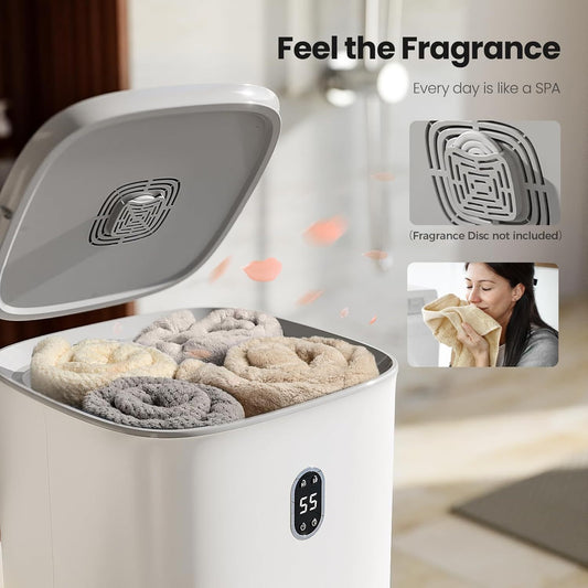 Aglucky 9.25gal Towel Warmer For Bathroom 2 Modes LCD