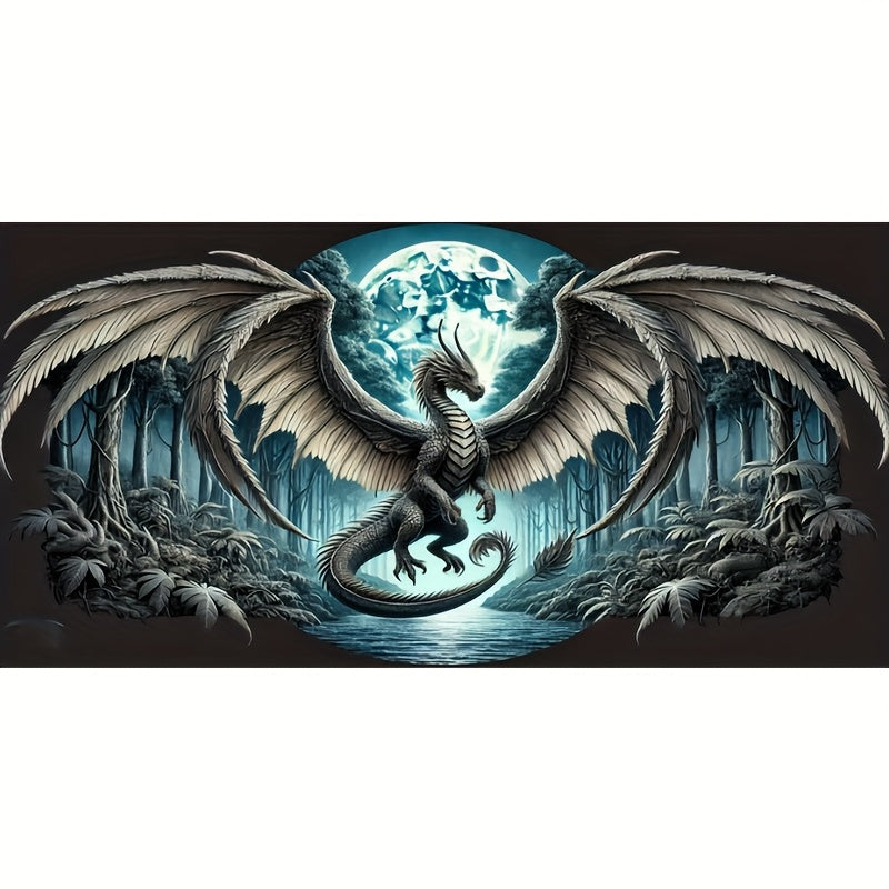 Majestic Dragon Diamond Painting Kit Round Drills 70x40cm
