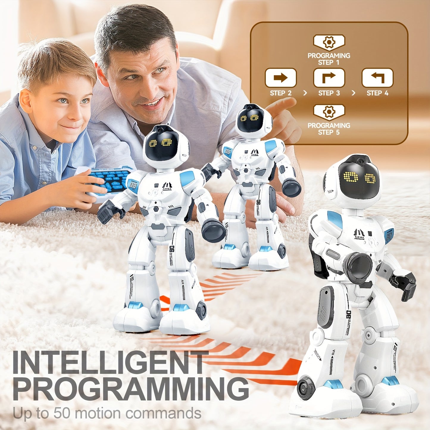 Interactive Gesture Sensing RC Robot for Kids Ages 5-12