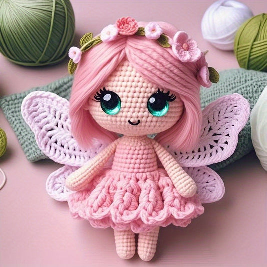 Butterfly Girl Crochet Doll Kit For Beginners Gift Set