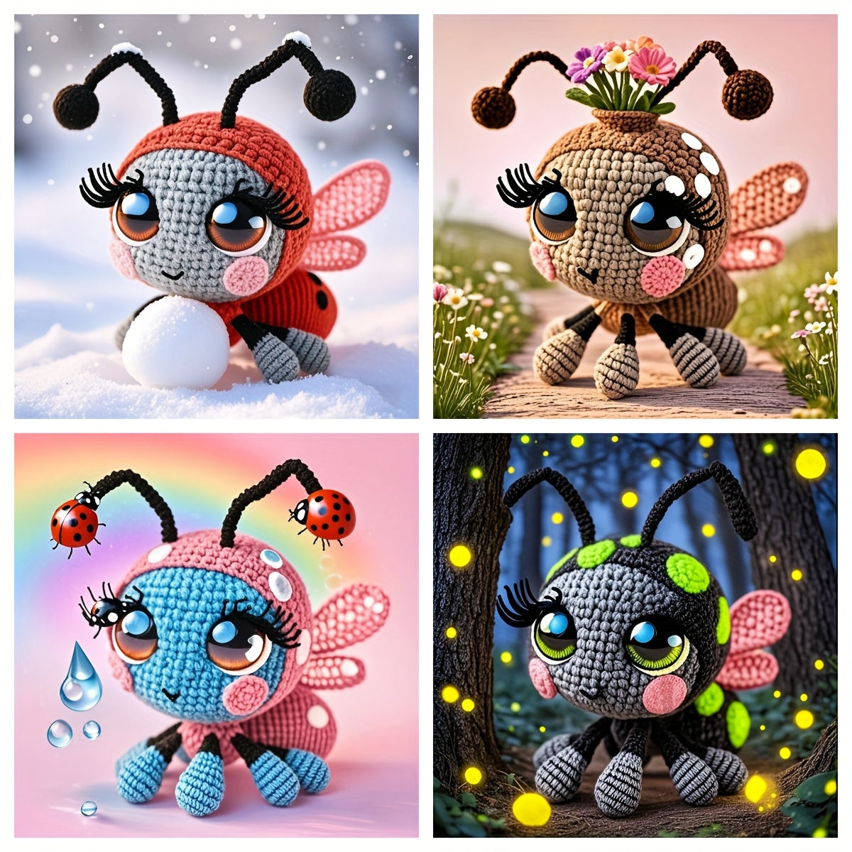 Beginner Crochet Ladybug Kit Amigurumi Diy Instructions