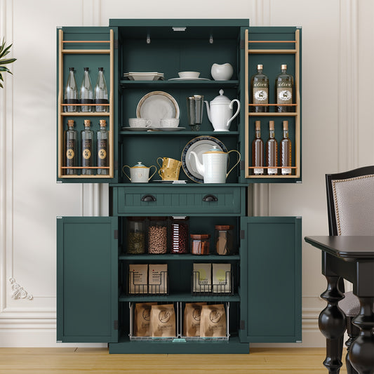 72 Inch Kitchen Pantry Cabinet Freestanding Tall Drawer