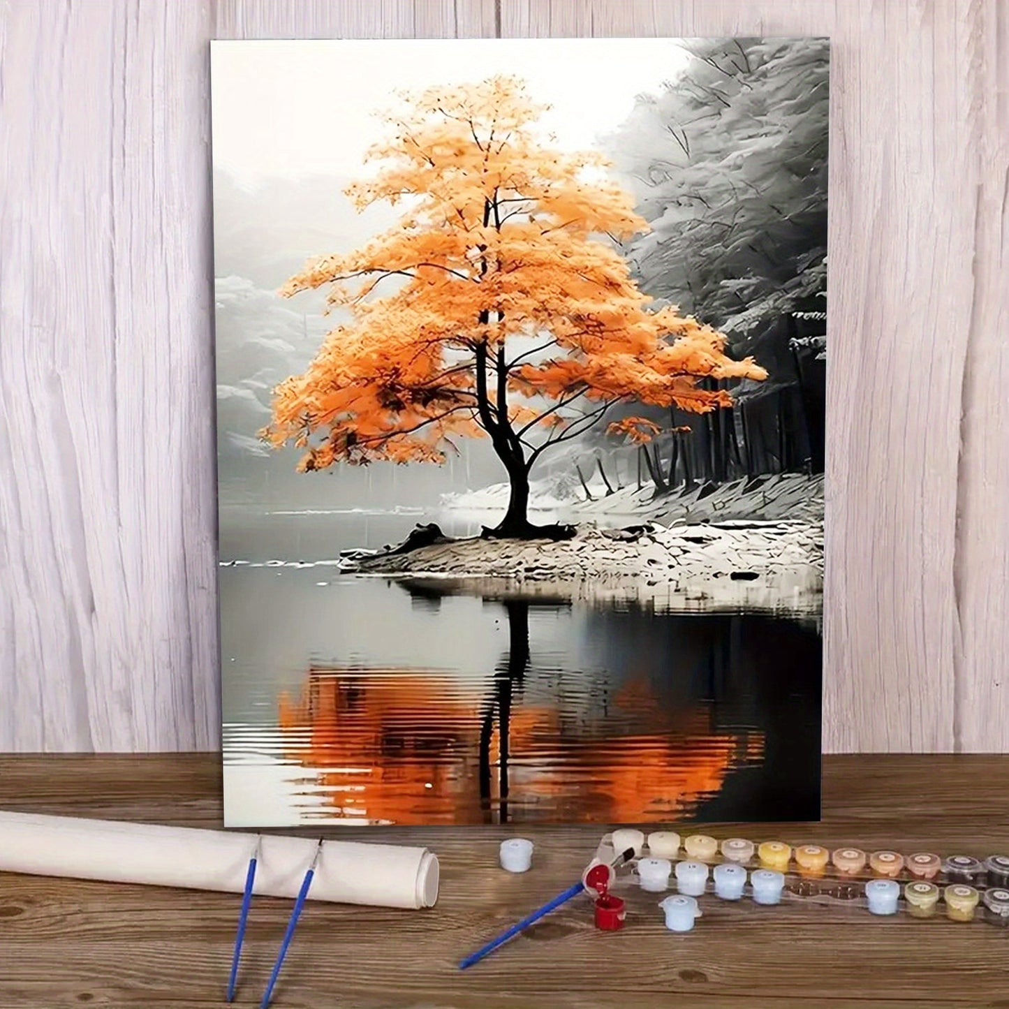 Tree Paint By Numbers Kit For Adults 16x20 Inch Acrylic Art