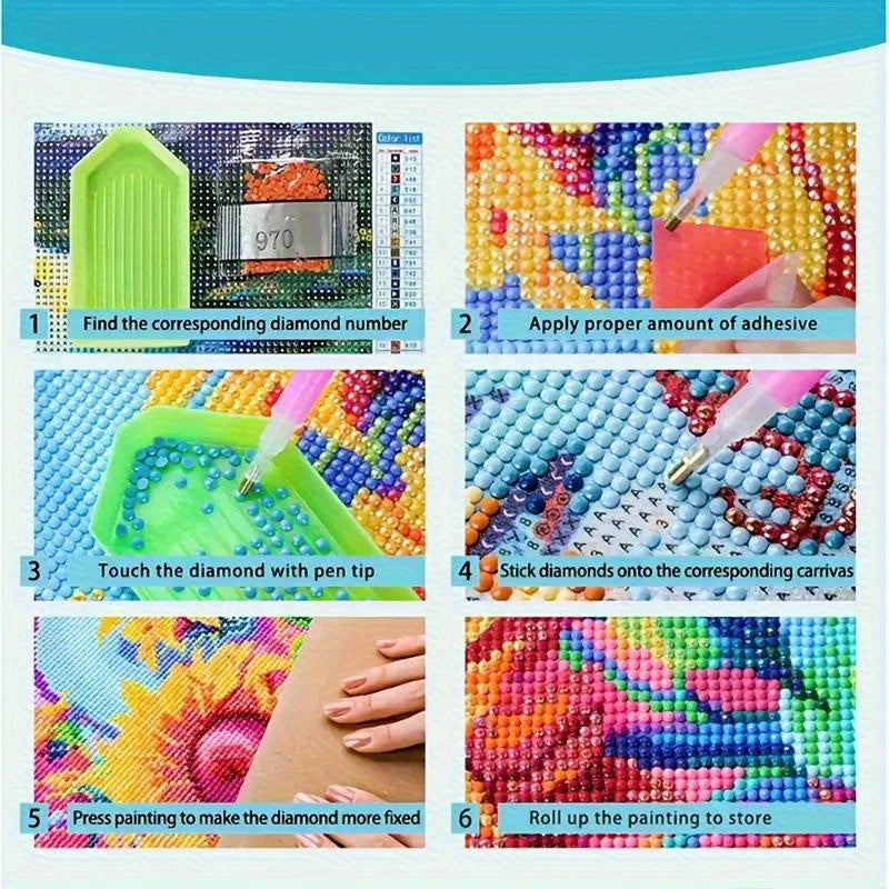 5D Diamond Painting Kit Dragon Four Head Color Change Decor