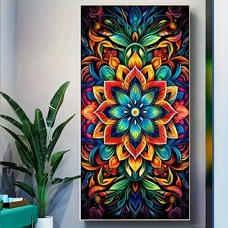 Large Retro Flower 5D DIY Round Diamond Painting Kit