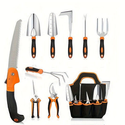 Stainless Steel Garden Tool Set Heavy Duty 10 Piece