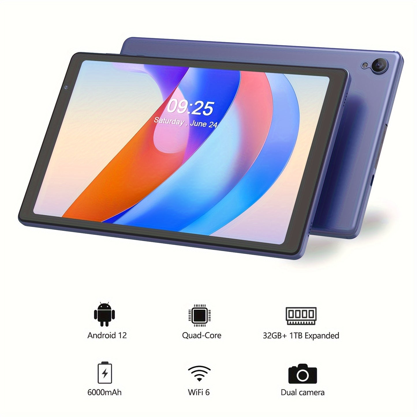 Pritom 10 Inch Android Tablet Quad Core 4GB RAM 32GB ROM