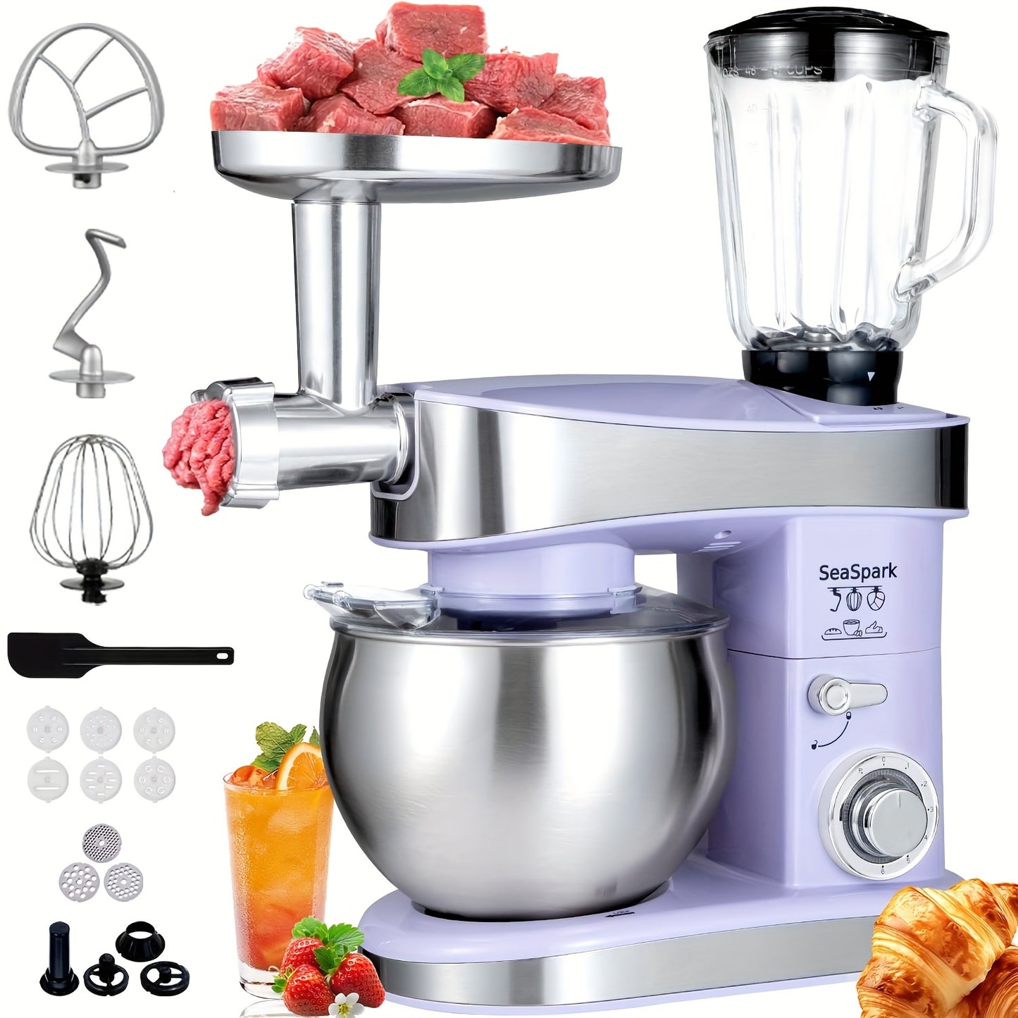 Six In One Electric Vertical Mixer 400W 6 Speeds Pulse