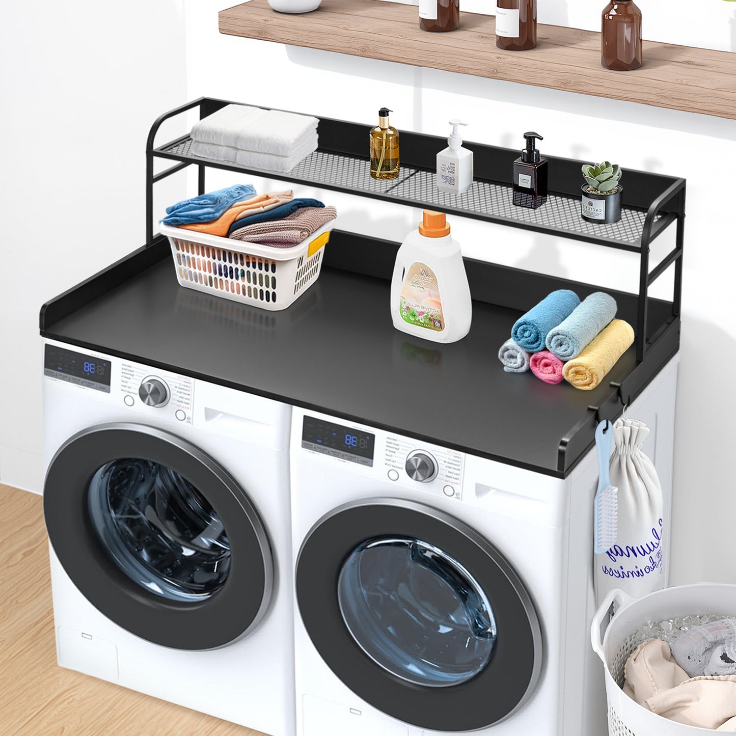 VEVOR Washer Dryer Countertop With 2 Tier Shelf Storage