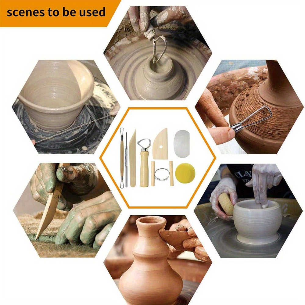 57 Piece Ceramic Clay Tool Set For Beginners Sculpting Kit