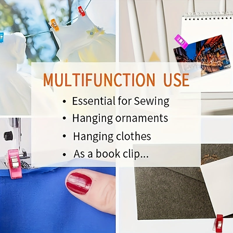 Set Of 15 Sewing Clips With Stainless Steel Springs