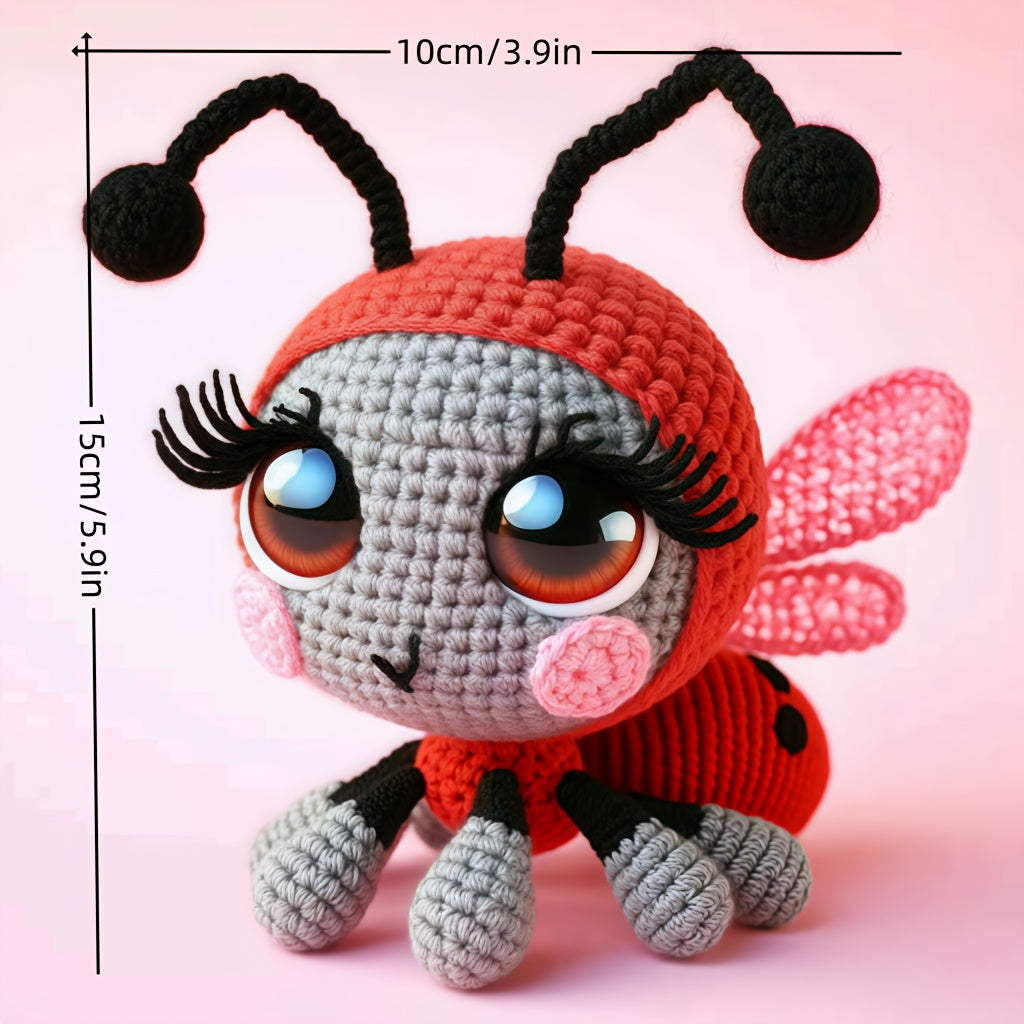Beginner Crochet Ladybug Kit Amigurumi Diy Instructions