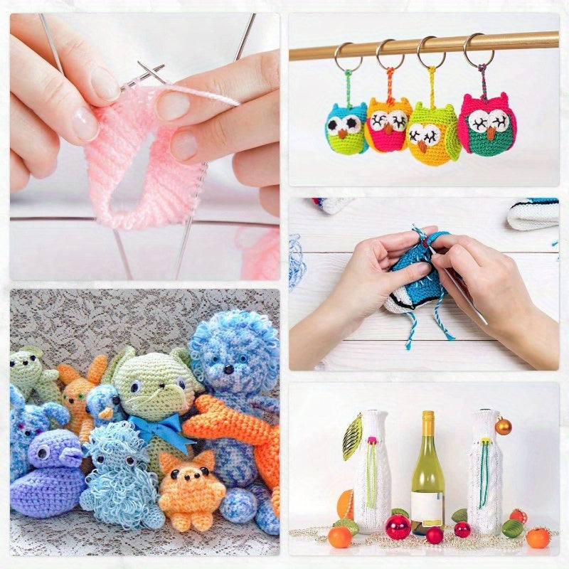All-In-One Crochet Kit With 24 Yarns Storage Case Beginners
