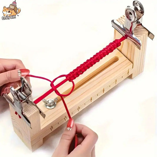 Wooden Knitting And Weaving Stand For Macrame Projects