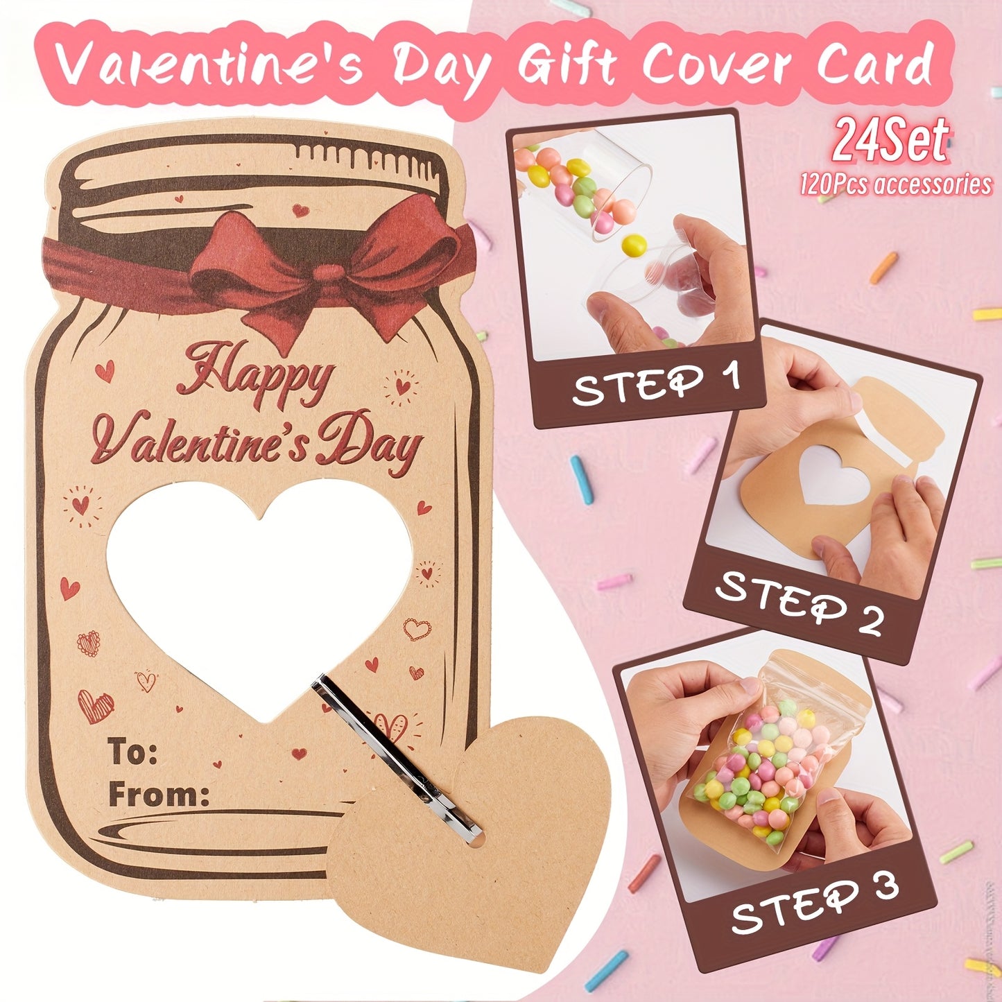 Valentines Day DIY Card Kit With Cards And Ring Holders
