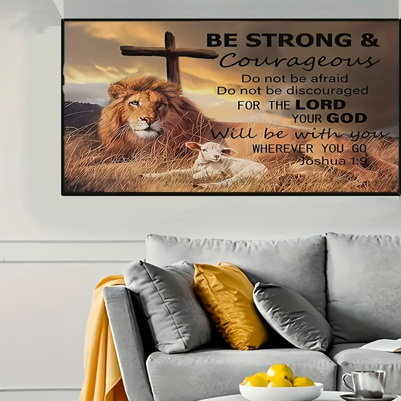 Lion And Lamb 5D Round Diamond Painting Diy Wall Art Kit