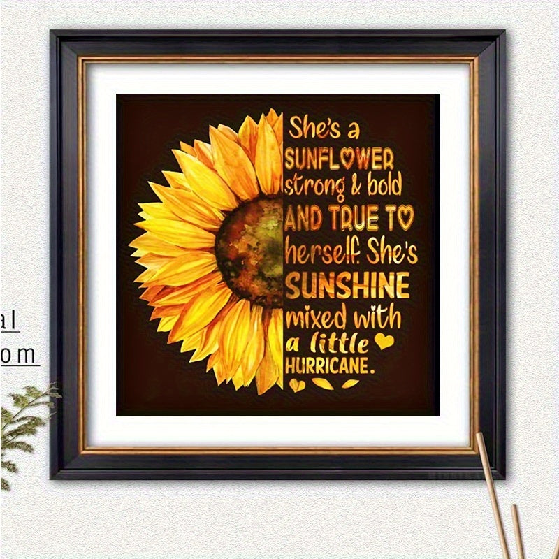 Sunflower 5D Diamond Painting Kit, Round Diamonds, DIY Art