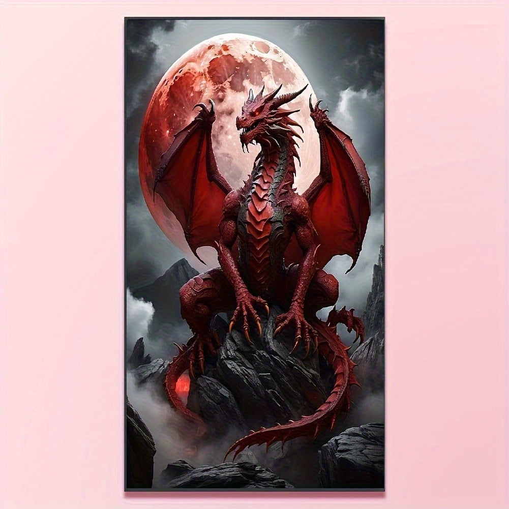 5D Diamond Painting Kit Dragon Pattern For Adults Beginners