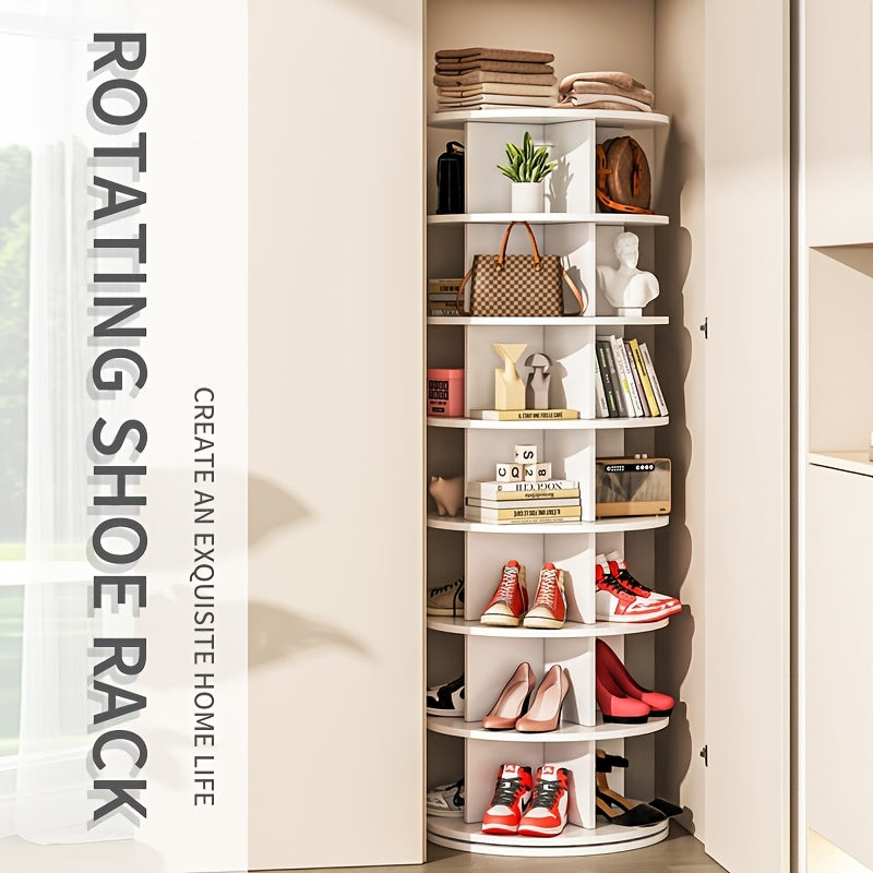 Rotating Shoe Rack Tower 5 Tier Spinning Organizer Entryway