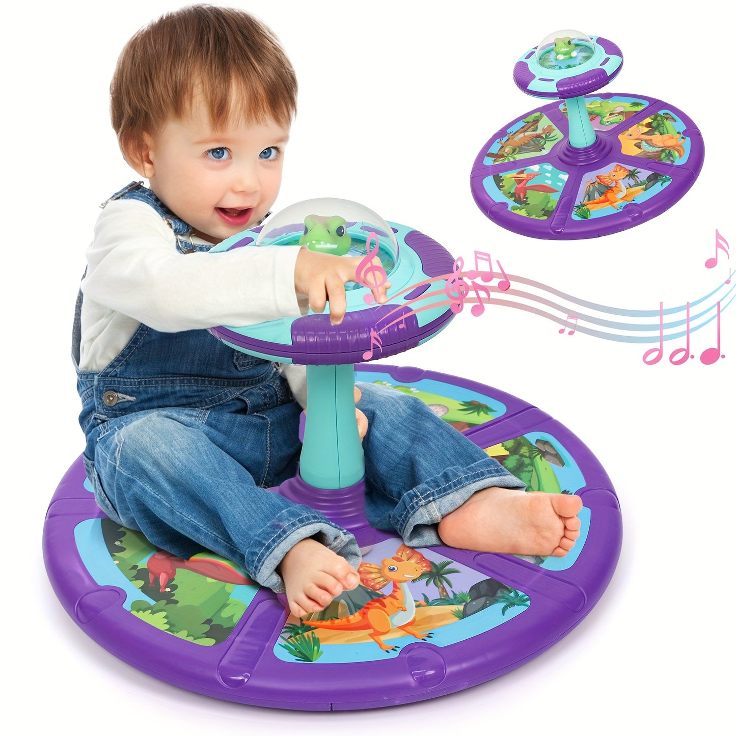 Sit And Spin Toddler Toy With Music LED Lights 360 Spin