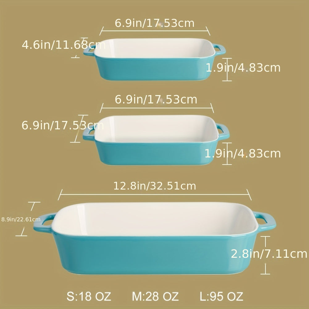 Sweejar Ceramic Bakeware Rectangular Dish 12.8x8.9 Inches