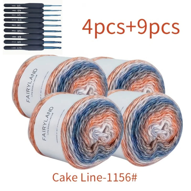 13pc Colorful Thread and Crochet Hook Set for DIY Crafts