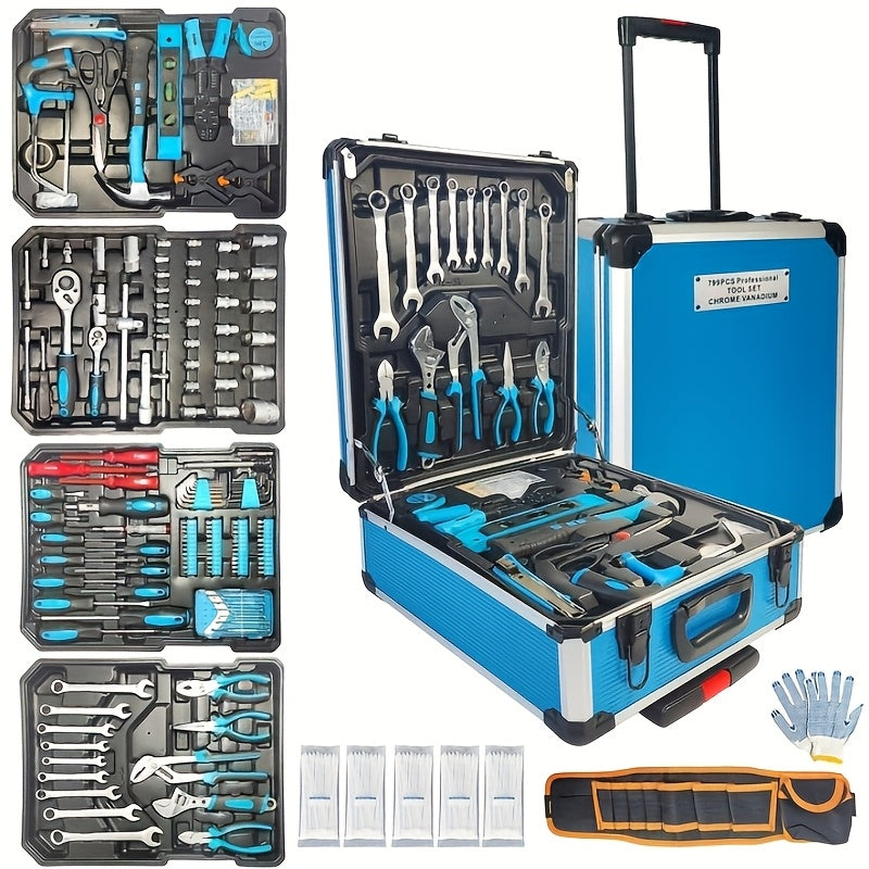 Rolling Tool Box Set For Men With Aluminum Case Gift