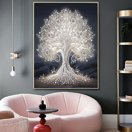 5D DIY Full Round Diamond Painting Tree Kit, 30x40cm Home Decor