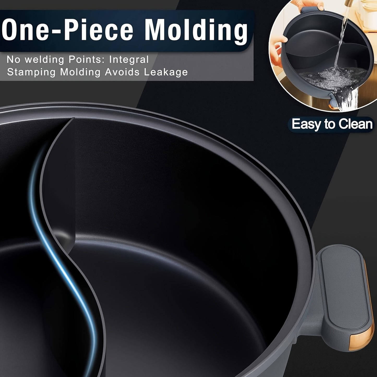 Electric Shabu Shabu Pot With Dual Flavor Nonstick Family