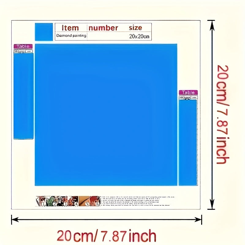 Frameless Diamond Painting Set 5D Round Mosaic Wall Art