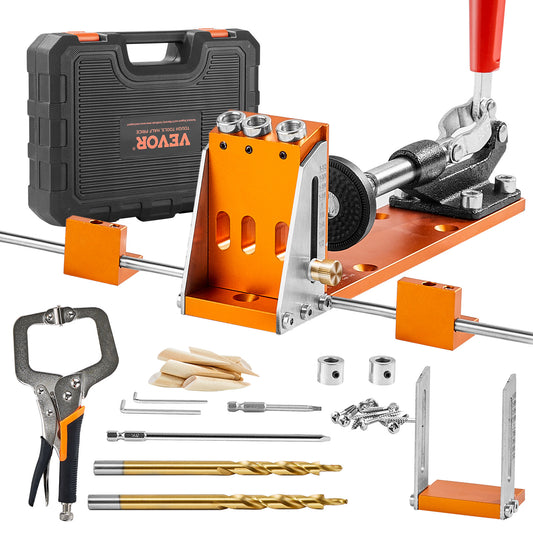 VEVOR Pocket Hole Jig Kit 34 Pcs With 11 Inch Clamp