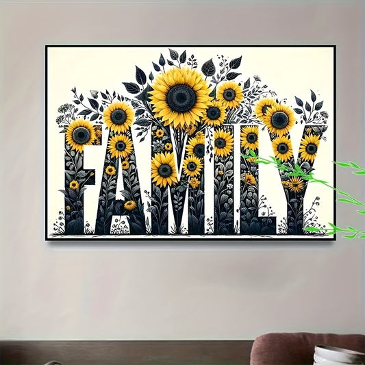 5D Diamond Painting Kit Sunflower Design Large Frame Canvas